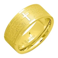 Steeltime Mens 6MM 18K Gold Stainless Steel Band