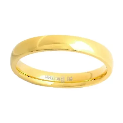 Steeltime Mens 4MM 18K Gold Stainless Steel Band