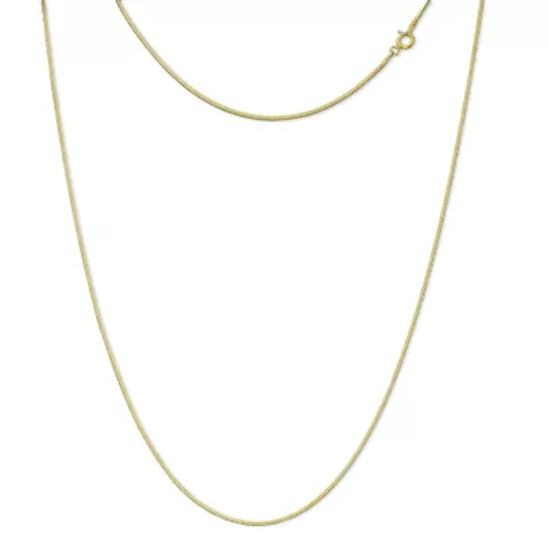 Made Italy Womens 24K Gold Over Silver Sterling 30 Inch Snake Chain Necklace