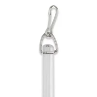 Rod Desyne 1/2" Fluted Clear Baton With Snap Hook Curtain Wand