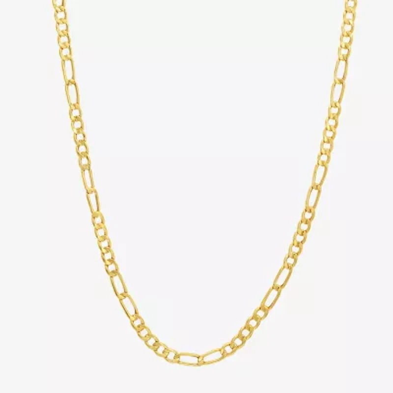 Made in Italy Unisex Adult 10K Gold 20 Inch Figaro Chain Necklace