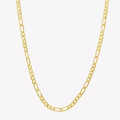 Made in Italy Unisex Adult 10K Gold 20 Inch Figaro Chain Necklace