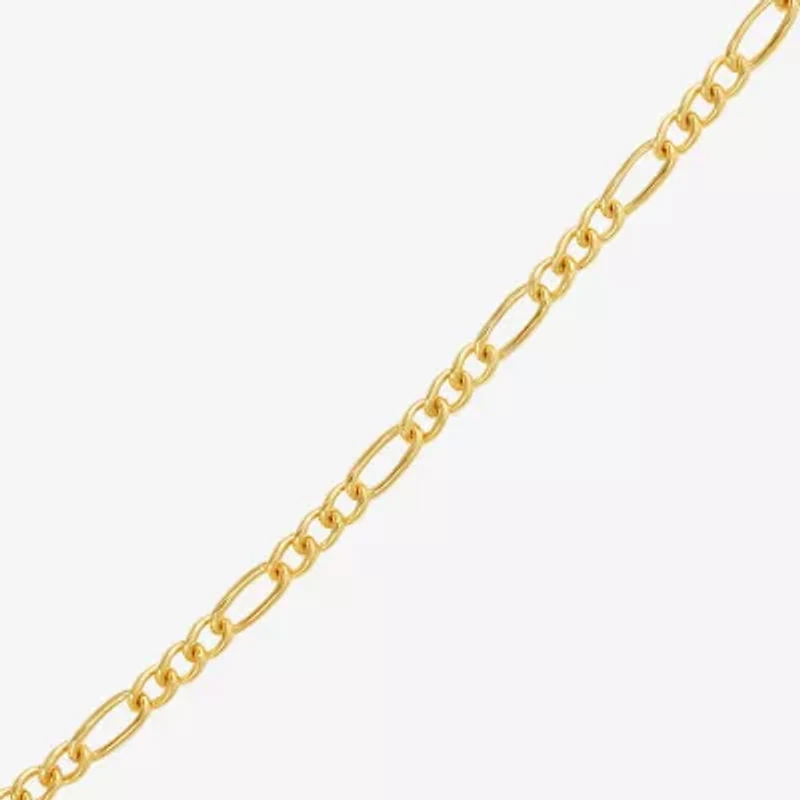 Made in Italy Unisex Adult 10K Gold 20 Inch Figaro Chain Necklace