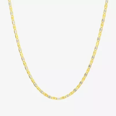 Unisex Adult 14K Two Tone Gold 20 Inch Valentino Chain Necklace