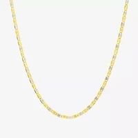 Unisex Adult 14K Two Tone Gold 20 Inch Valentino Chain Necklace