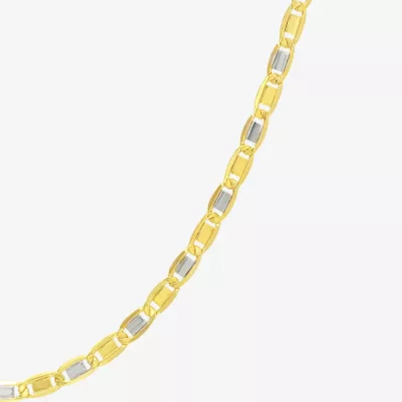 Unisex Adult 14K Two Tone Gold 20 Inch Valentino Chain Necklace