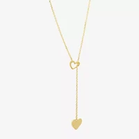 Womens 10K Gold 18 Inch Y Necklace