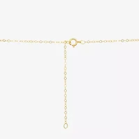 Womens 10K Gold Heart Inch Pendant Necklace