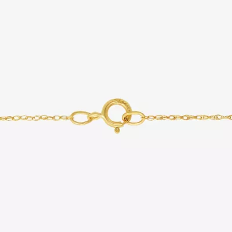 Womens 10K Gold Heart 18 Inch Pendant Necklace