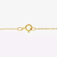Womens 10K Gold Heart 18 Inch Pendant Necklace