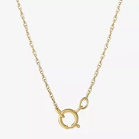 Womens 10K Two Tone Gold Heart 18 Inch Pendant Necklace