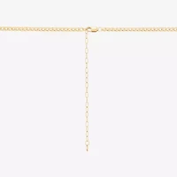 Gold Addiction Womens White Cubic Zirconia 10K Gold Heart 18 Inch Pendant Necklace