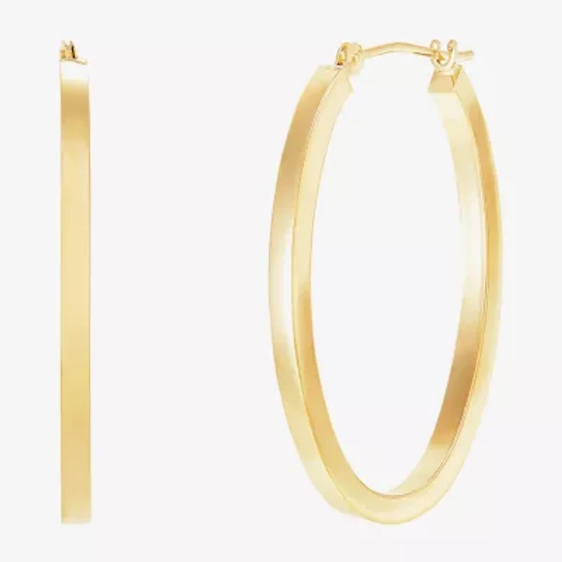 Womens 10K Gold 22mm Round Hoop Earrings