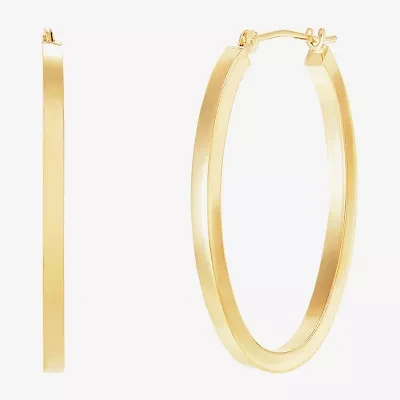 Womens 10K Gold 22mm Round Hoop Earrings