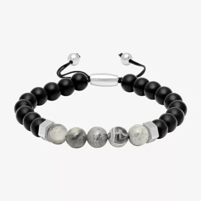 Mens Genuine Multi Color Beaded Bracelet