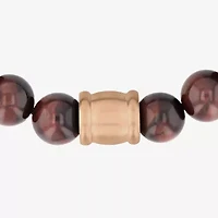 Mens Genuine Red Tiger's Eye Beaded Bracelet