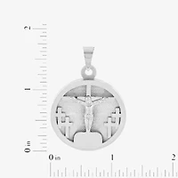 Mens Stainless Steel Round 24 Inch Pendant Necklace
