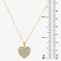 Womens Sterling Silver Heart 18 Inch Pendant Necklace