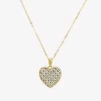 Womens Sterling Silver Heart 18 Inch Pendant Necklace