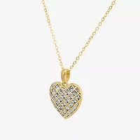 Womens Sterling Silver Heart 18 Inch Pendant Necklace