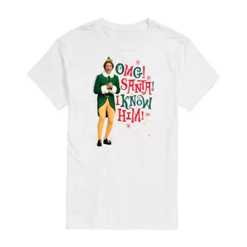 Mens Short Sleeve Elf Graphic T-Shirt