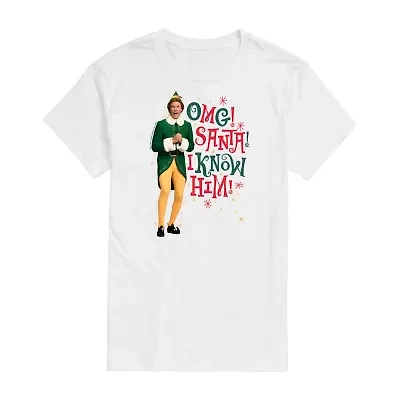 Mens Short Sleeve Elf Graphic T-Shirt