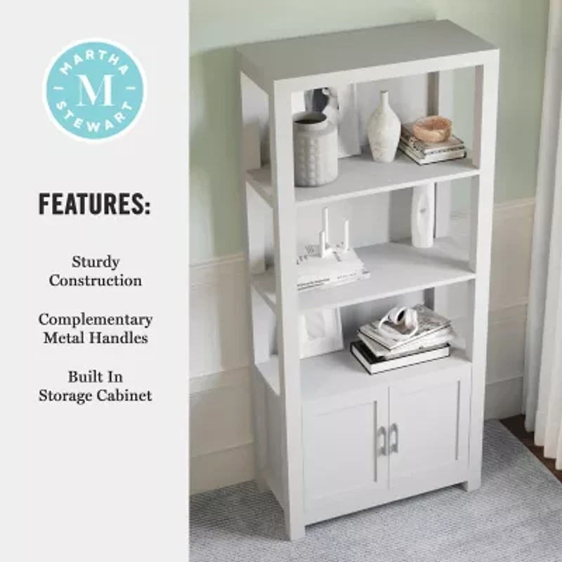 Martha Stewart Hutton 4-Shelf Bookcase