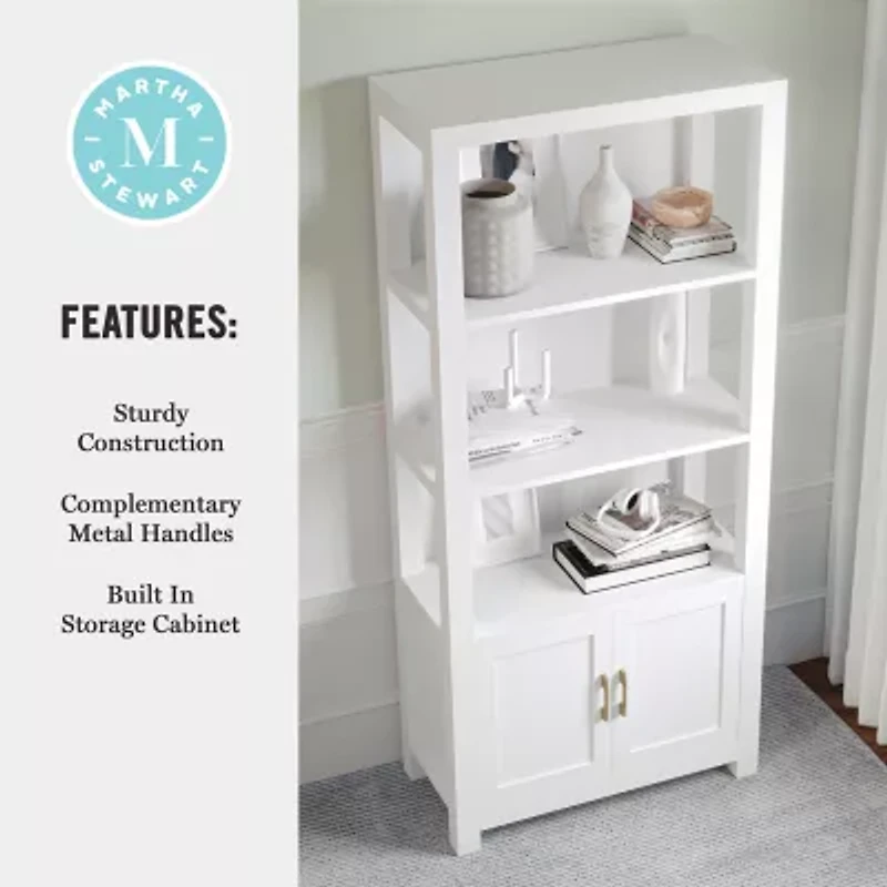 Martha Stewart Hutton 4-Shelf Bookcase