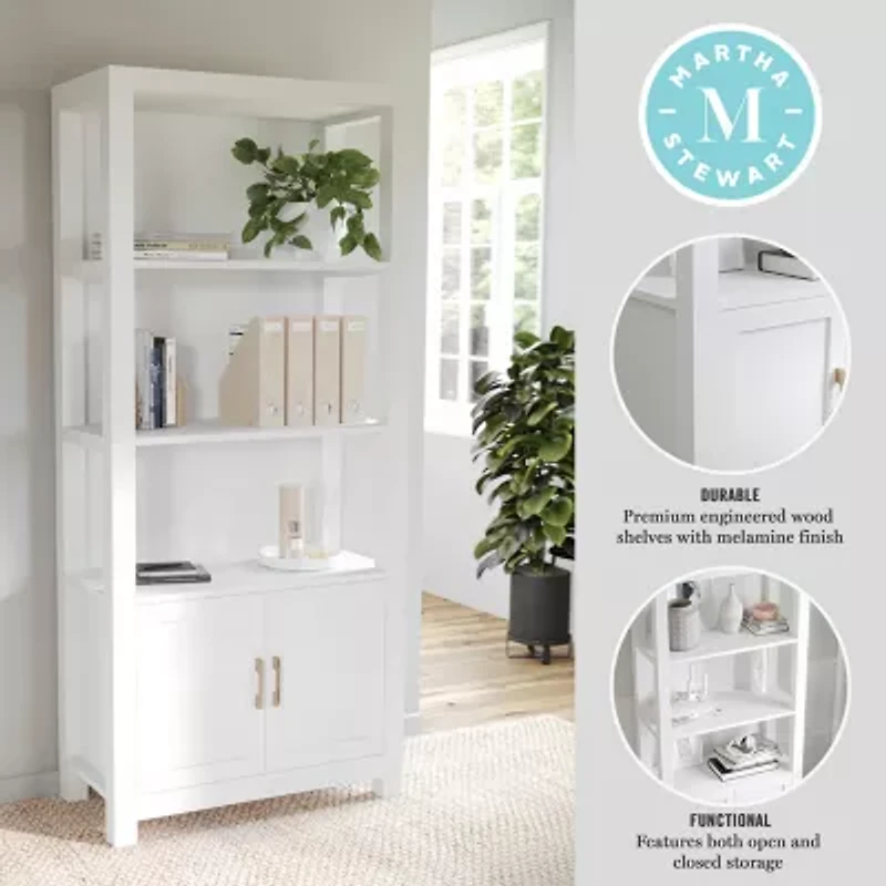 Martha Stewart Hutton 4-Shelf Bookcase