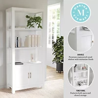 Martha Stewart Hutton 4-Shelf Bookcase