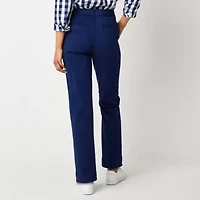 St. John's Bay Women's  Relaxed Fit Girl Friend Chino Pant