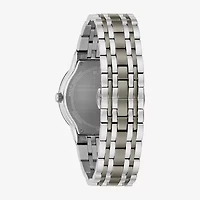 Bulova Mens Diamond Accent Two Tone Stainless Steel Bracelet Watch 98d186