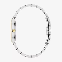 Bulova Womens Diamond Accent Two Tone Stainless Steel Bracelet Watch 98p224
