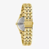 Bulova Womens Gold Tone Stainless Steel Bracelet Watch 97l168