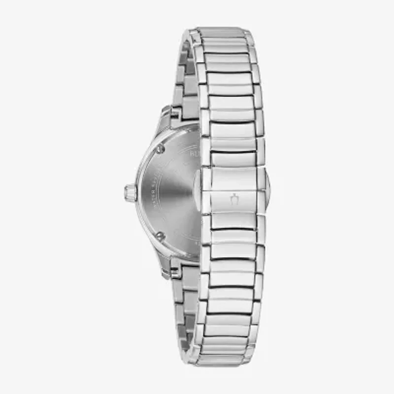 Bulova Womens Silver Tone Stainless Steel Bracelet Watch 96r216