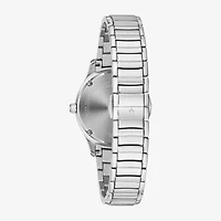 Bulova Womens Silver Tone Stainless Steel Bracelet Watch 96r216