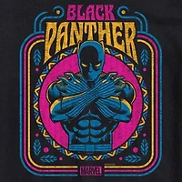 Womens Crew Neck Short Sleeve Regular Fit Black Panther Marvel Juniors Graphic T-Shirt
