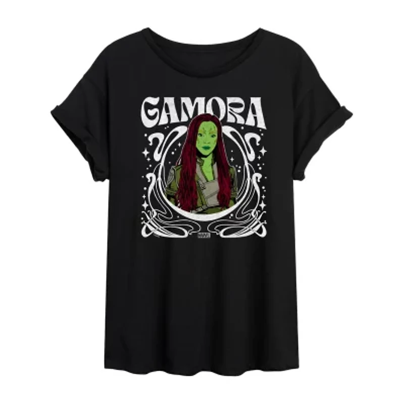 Gamora Womens Crew Neck Short Sleeve Regular Fit Guardians of the Galaxy Marvel Juniors Graphic T-Shirt