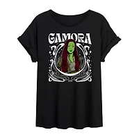 Gamora Womens Crew Neck Short Sleeve Regular Fit Guardians of the Galaxy Marvel Juniors Graphic T-Shirt