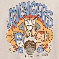 Womens Crew Neck Short Sleeve Regular Fit Avengers Marvel Juniors Graphic T-Shirt