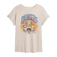 Womens Crew Neck Short Sleeve Regular Fit Avengers Marvel Juniors Graphic T-Shirt