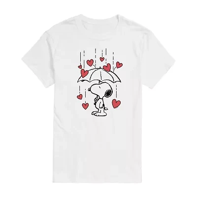 Womens Juniors Crew Neck Short Sleeve Regular Fit Peanuts Snoopy Graphic T-Shirt