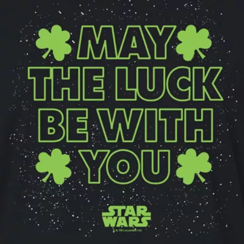 Womens Crew Neck Short Sleeve Regular Fit Star Wars Juniors Graphic T-Shirt