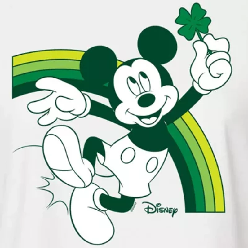 Disney Womens Crew Neck Short Sleeve Regular Fit Mickey and Friends Juniors Graphic T-Shirt