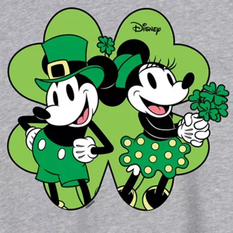 Womens Crew Neck Short Sleeve Regular Fit Mickey and Friends Juniors Graphic T-Shirt