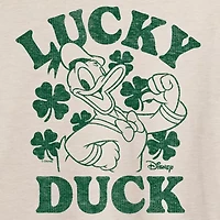 Disney Donald Duck Lucky Tee Womens Crew Neck Short Sleeve Regular Fit Mickey and Friends Juniors Graphic T-Shirt