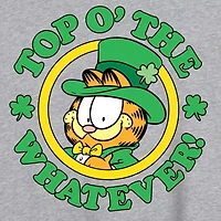 Top O' The Whatever Tee Womens Juniors Crew Neck Short Sleeve Regular Fit Garfield Graphic T-Shirt