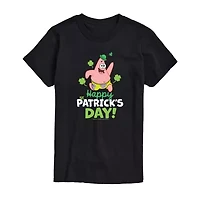 Squarepants Happy Patrick'S Day Tee Womens Crew Neck Short Sleeve Regular Fit Spongebob Juniors Graphic T-Shirt