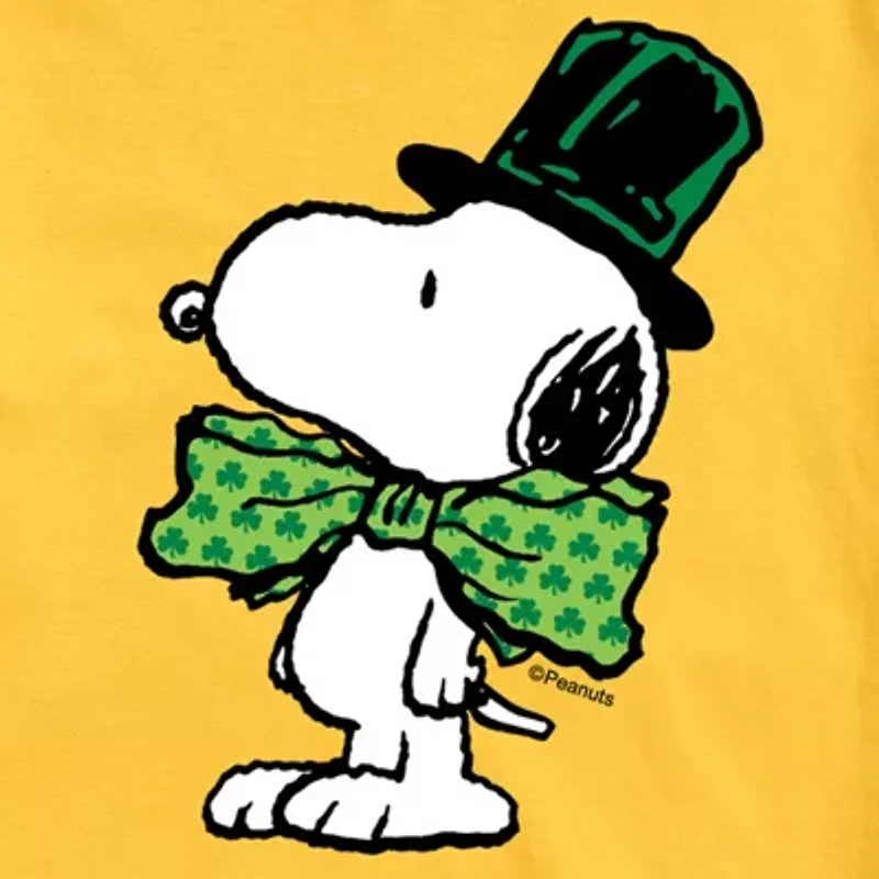 Womens Crew Neck Short Sleeve Regular Fit Peanuts Snoopy Juniors Graphic T-Shirt