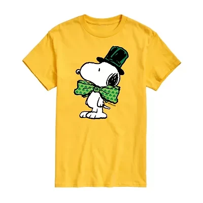 Womens Juniors Crew Neck Short Sleeve Regular Fit Peanuts Snoopy Graphic T-Shirt